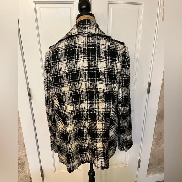 MODA Victoria’s Secret Plaid Peacoat Jacket large - Picture 3 of 7